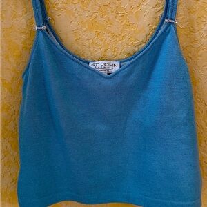 St. John Evening by Marie Gray Blue Knit Top size 8
